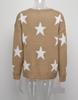 Autumn and Winter Pullover Temperament Commuter Elegant Round Neck Large Size Five-pointed Star Knitted Sweater Comfortable Women's Clothing