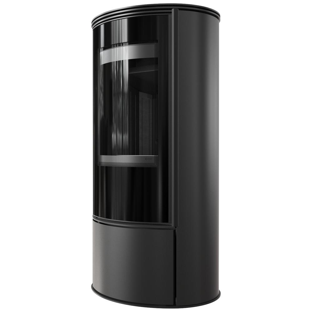 Wood burning steel stove KRATKI ERIK Ø 150 5,5 kW black thermotec