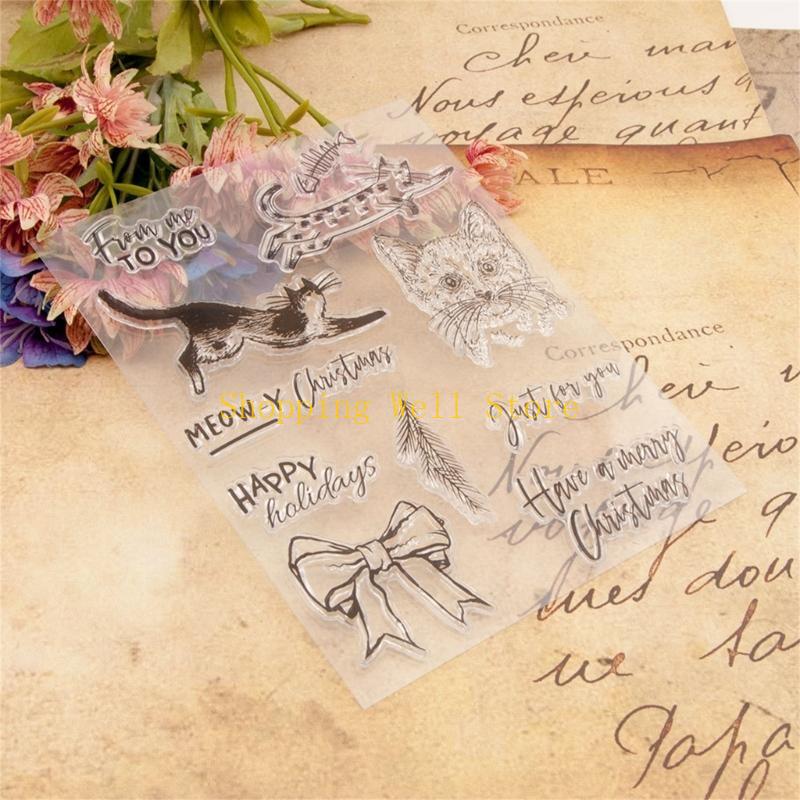 KX4B Silicone Seal Stamp Christmas Clear Stamps DIY Scrapbooking Card Making Gift China Mainland