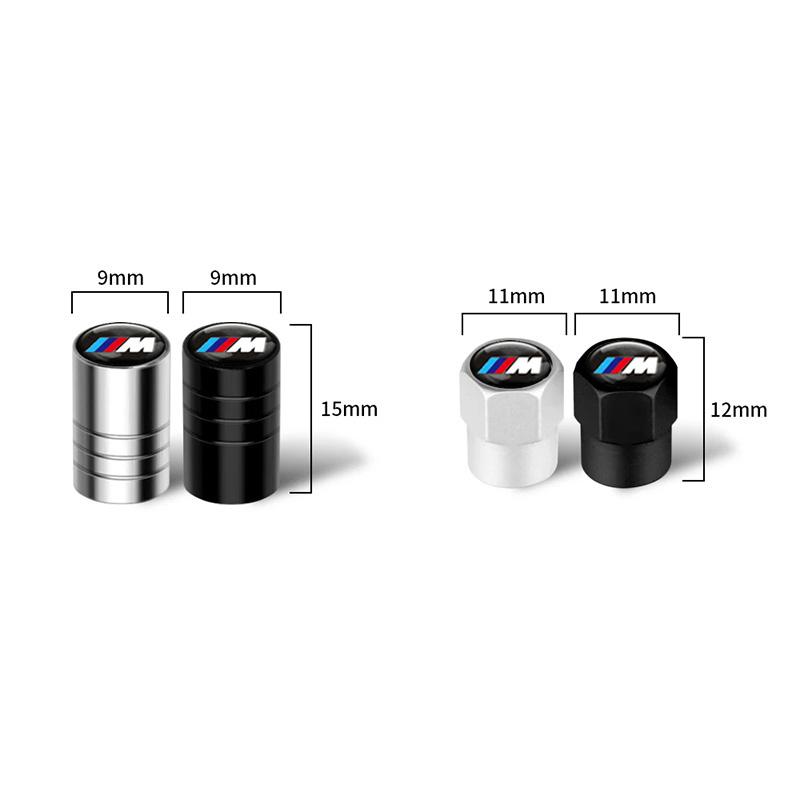4Pcs Metal Car Styling Wheel Tire Valve Caps Cover Accessories For Bmw M M3 M5 Performance E36 E46 E39 E53 E90 E60 E61 E93 X1 X3