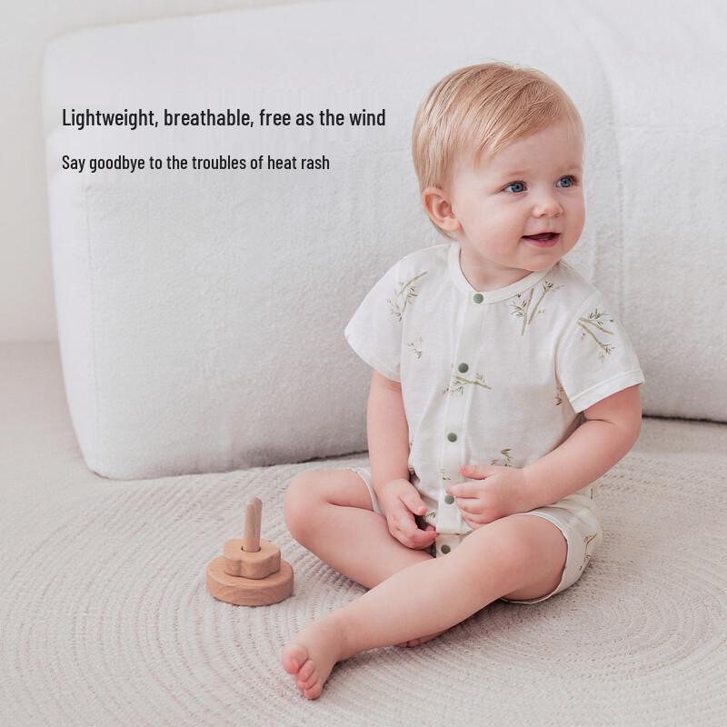 Babylove Unisex Summer Pure Cotton Short Sleeve Romper