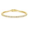 KNOBSPIN 2mm D Color Moissanite Tennis Bracelets for Woman Man Sparkling Diamonds with GRA s925 Sliver Hip Hop Bracelet
