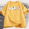 Cat Printed Tshirt Women Summer Cat T-shirt Funny Fashionable Casual Sports Round Neck Short Sleeved T-shirt Tees