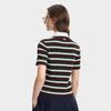 FILA Heritage Color Block Striped Vintage Polo Knit Top Women tops F11W638411FZA