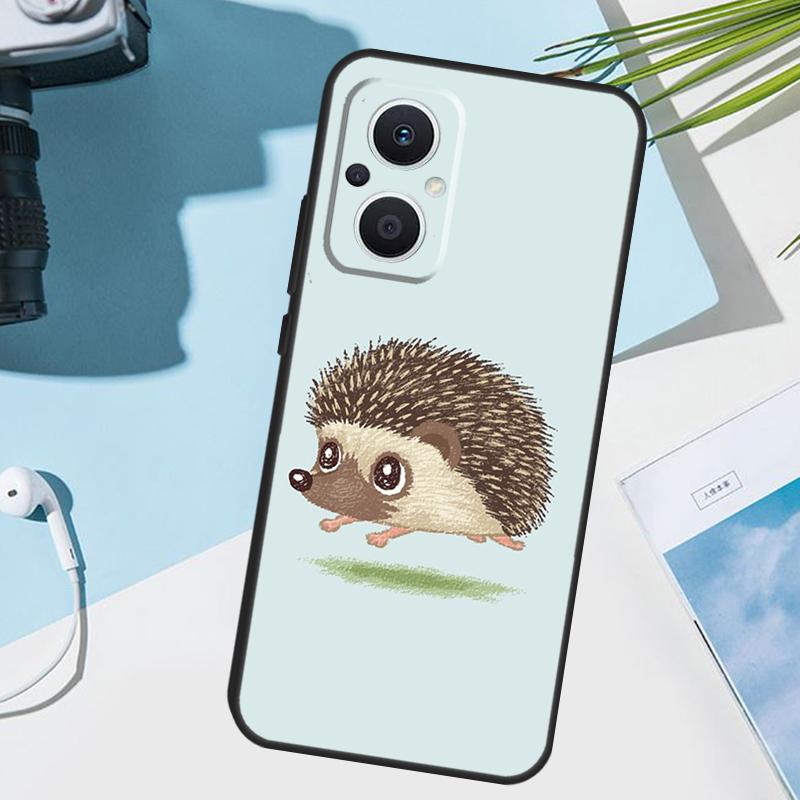 

Cute Hedgehog Cover For OPPO Reno 13 F 10 11 12 14 Pro 11F 12F 14F 7 8 Lite OPPO Find X9 X8 X5 X6 Pro Case OPPO Reno8 Lite