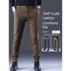 Men's Slim Fit Tapered Business Casual Pants for Spring and Autumn, Versatile Straight-Leg Trousers