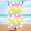 Microfiber Quick Dry Blanket Extra Large Beach Towel 35x71 Inch Printed Super Absorbent Towel for Pool Diving and Surfing 1 Pack