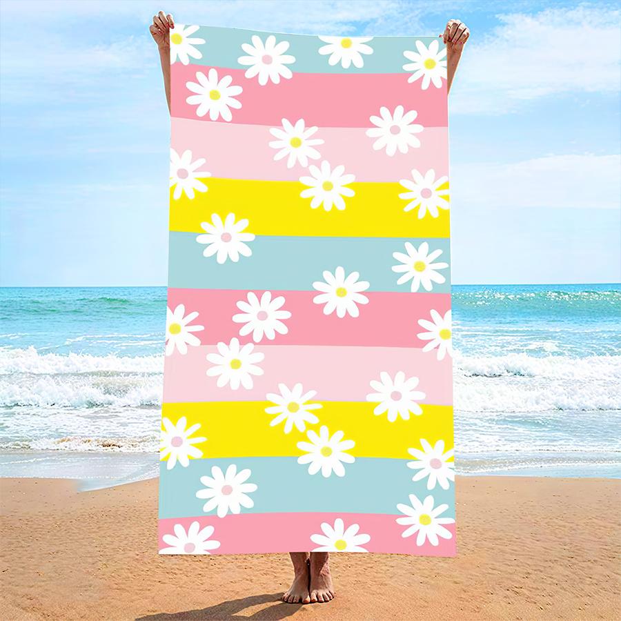Microfiber Quick Dry Blanket Extra Large Beach Towel 35x71 Inch Printed Super Absorbent Towel for Pool Diving and Surfing 1 Pack