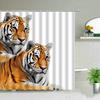 Farm Animal Horse Shower Curtain Wildlife Elephant Leopard Lion Tiger Pattern Shower Curtain Set Highland Cows Bathroom Curtains