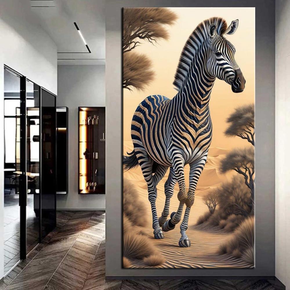 Full Drill 5D DIY Diamond Painting Giraffe Donkey Zebra Elephant Picture Diamond Embroidery Cross Stitch Home Decor J3844