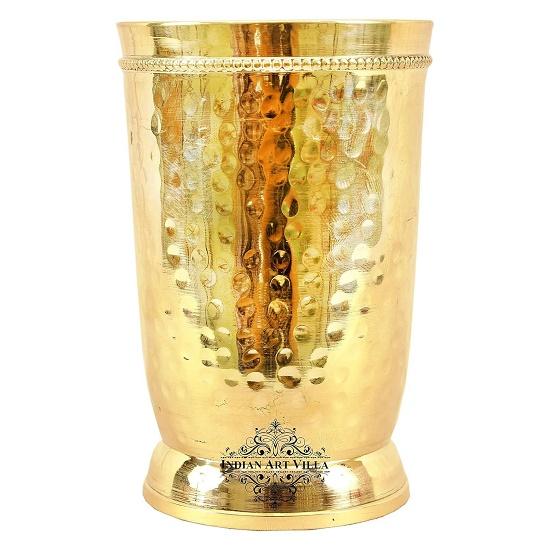 Pure Brass Glass or Drinking Serving Water, Yoga & Ayurveda,  Set of 6