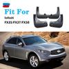 2009-2014 FOR Infiniti FX35 FX37 FX50 QX70 Mudguards Fender Mud Flap Guard Car Accessories Auto Styline Mudflaps Front Rear 4pcs