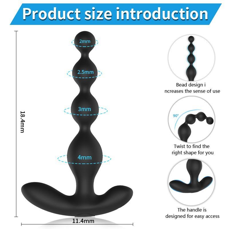 Silicone Anal Plug Wireless Remote Control Vibrator Butt Beads Anus Masturbator Male Prostate Massage Sex Toys For Woman And Man