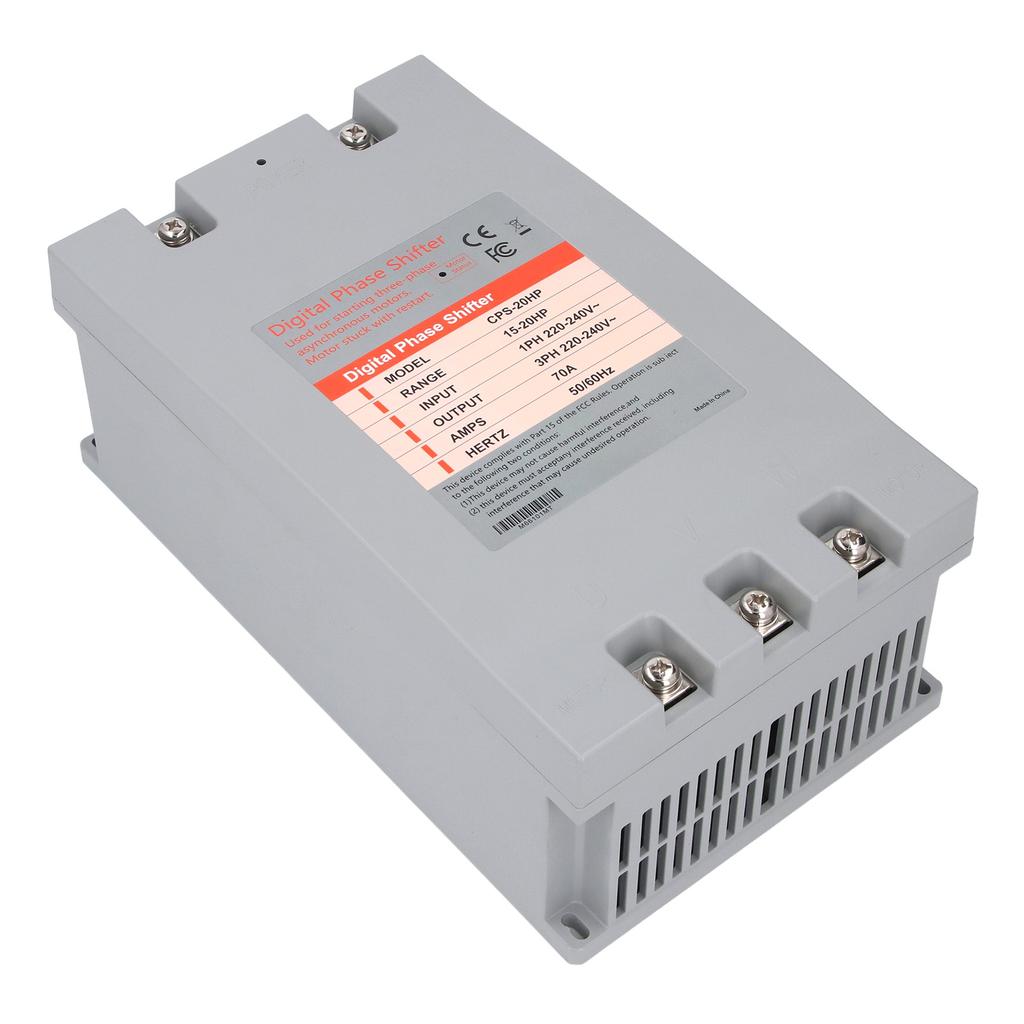 Single to 3 Phase Converter 1520Horsepower Range Accurate Compact Industry Digital Phase Shifter