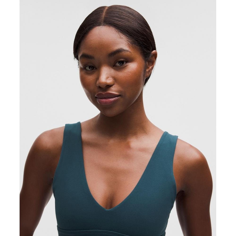 Lululemon Align  V Neck BrA  Light Support  A B Cup Indochine Blue