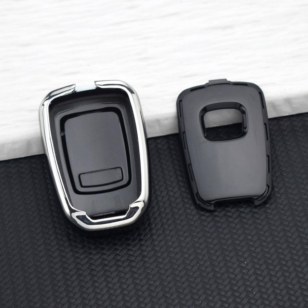 Soft TPU Car Key Cover Case For Honda Accord CRV CIVIC HR-V Jazz Auto 4 Buttons Key Fob Shell Holder Key Chain Set Accessories