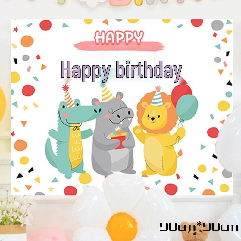Kids' Birthday Backdrop Curtain - Party Poster Photo Props for a Festive Atmosphere