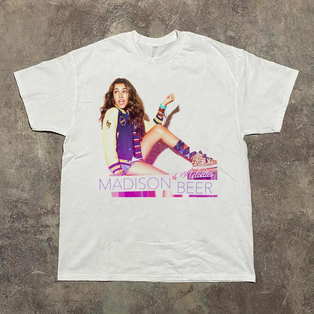 Madison Beer White Cotton Shirt All Size S-5XL Unisex BS1495