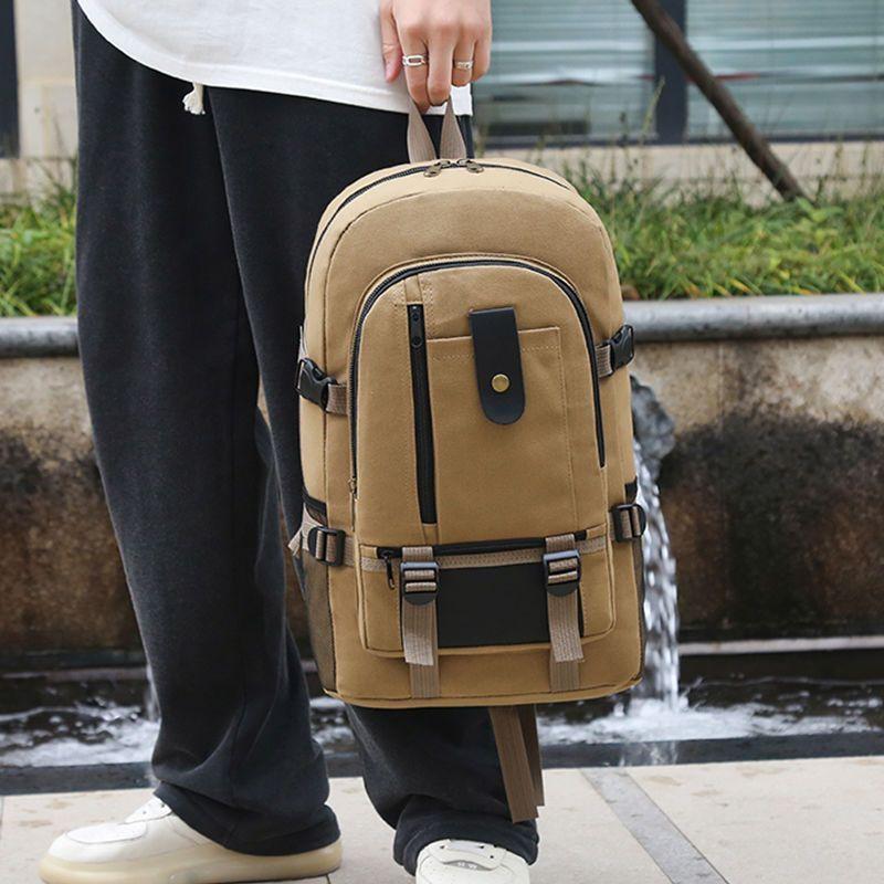 Extra Large Capacity Men's Canvas Backpack Oversized Travel Luggage Backpack
