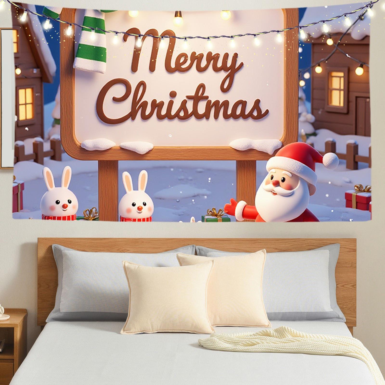 

Self-Lit Winter Christmas Fence Banner with , & Snowman one size