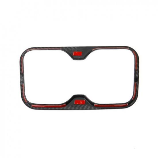 Carbon Fiber Style Front Central Control Cup Holder Cover Trim Fit For BYD Shark