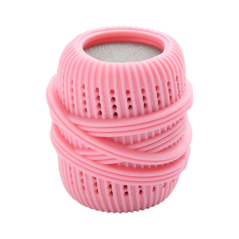

Liquid Refillable Anti Tangling Laundry Ball with Filter and Hair Removing Function for Home Use Pink
