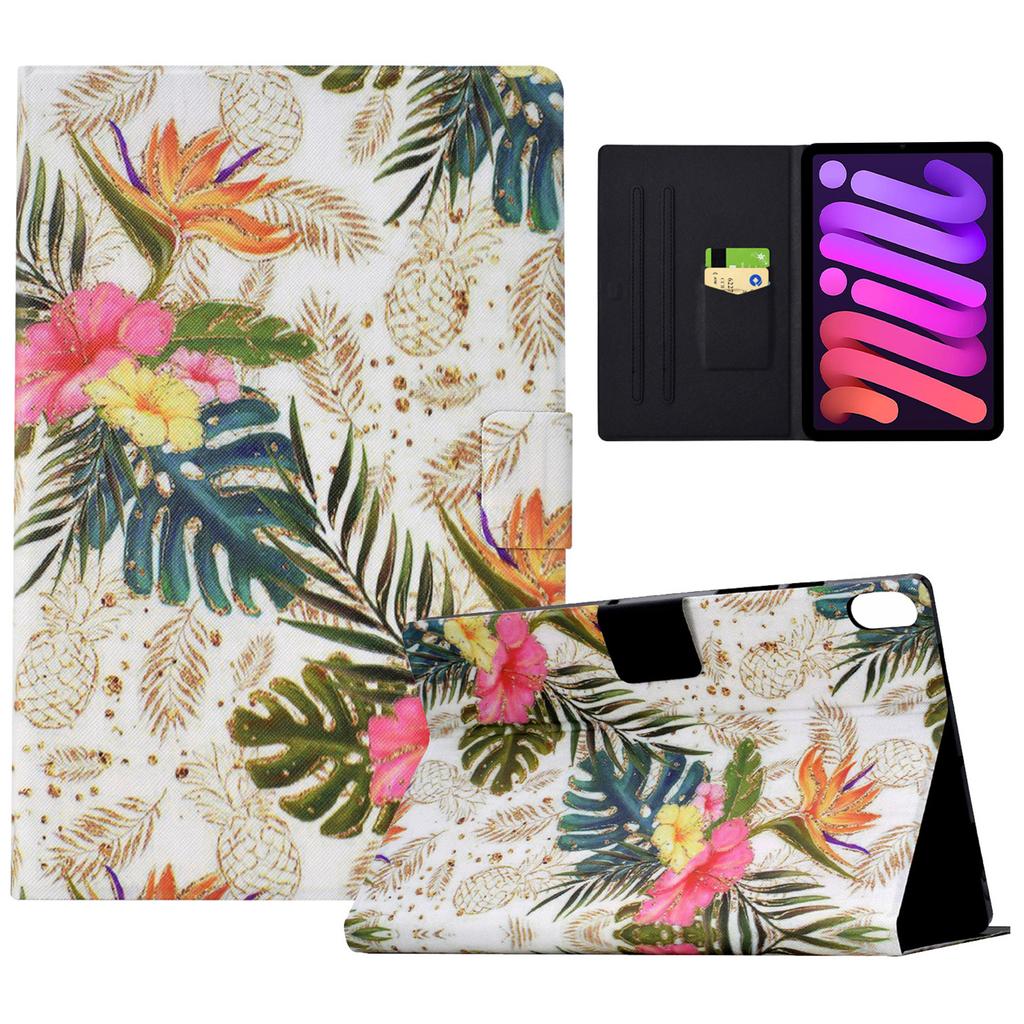 For iPad Mini (2024)/mini (2021) Case PU Leather Card Slots Tablet Cover with Auto Wake/Sleep