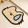 New Cute Cartoon Diatom Mud Floor Mat for Home, Bathroom, and Toilet, Absorbent, Non-Slip, Quick-Drying Bathroom Mat