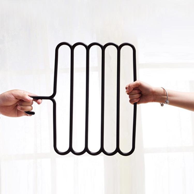 10 Pcs Creative Five-layer Multi-functional Pants Rack Plastic Non-slip Falling Pants Rack
