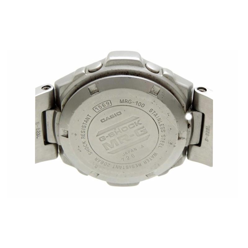 Casio Serie MR-G 200 metri impermeabile movimento al quarzo cinturino in acciaio inossidabile orologio giapponese e coreano orologio da uomo quadrante grigio MRG-100-1