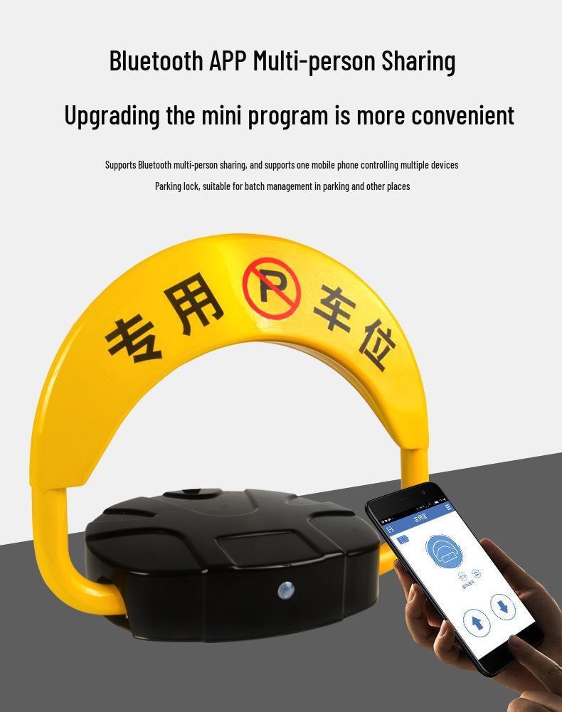 Smart Waterproof Remote Control Parking Lock with Anti-Collision Sensor and Thickened Lithium Battery