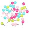 100Pcs Multi-Color Map Push Pins Round Head with Stainless Point Multi-Color Thumbnail Design Map Push Pins