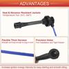 6pcs Spark Plug Wire Ignition Coil Cable No.MD371794 for Mitsubishi Montero 1997