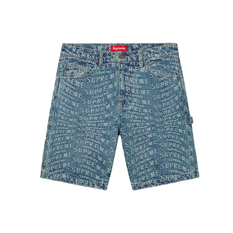 Supreme Warp Jacquard Logos Denim Painter Short SUP-SS21-835