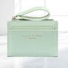 Portable Solid Color Card Bag Multiple Card Lady Short PU Purse Women Folding Wallet  Business