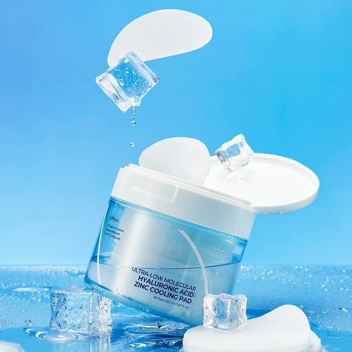 Ultra-low Molecular Weight Hyaluronic Acid Zinc Cooling Pad 60 Sheets