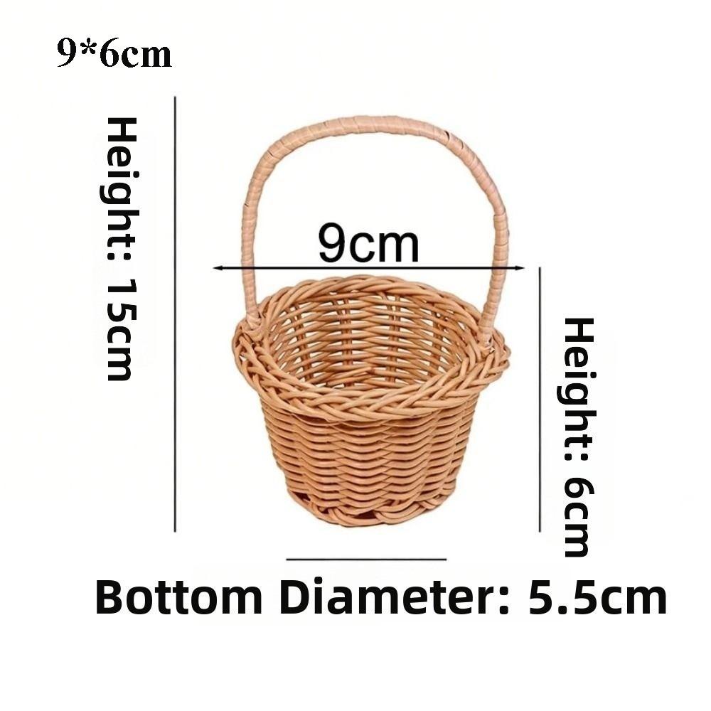 

Round Shape Flower Storage Basket Hand-Woven Shopping Storage Hamper Basket For Plant Home Wedding хакі