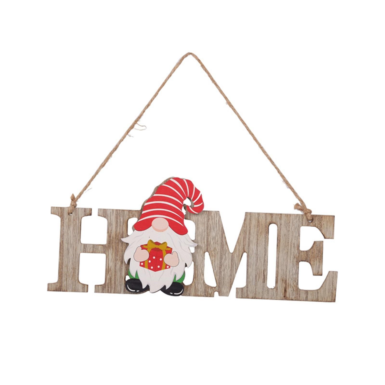 

Christmas Welcome Door Hanger Door Decoration,Gnome Door Hanger Welcome Sign With Interchangeable Holiday Pieces For Gifts