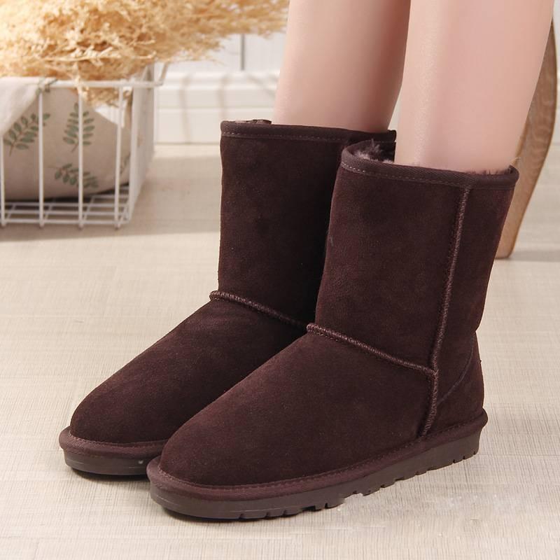 Hochwertige Winter-Schneestiefel für Damen und Herren mit kuscheligem Synthetikfell-Futter und robustem Rindsleder-Obermaterial