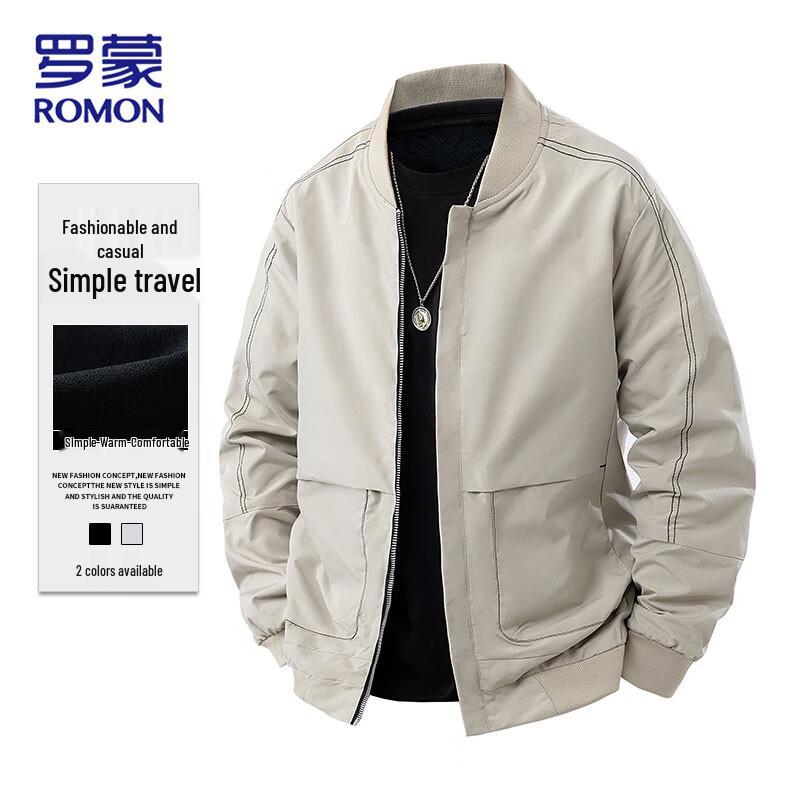 

ROMON Men s Stand-up Collar Business Casual Jacket 2XL