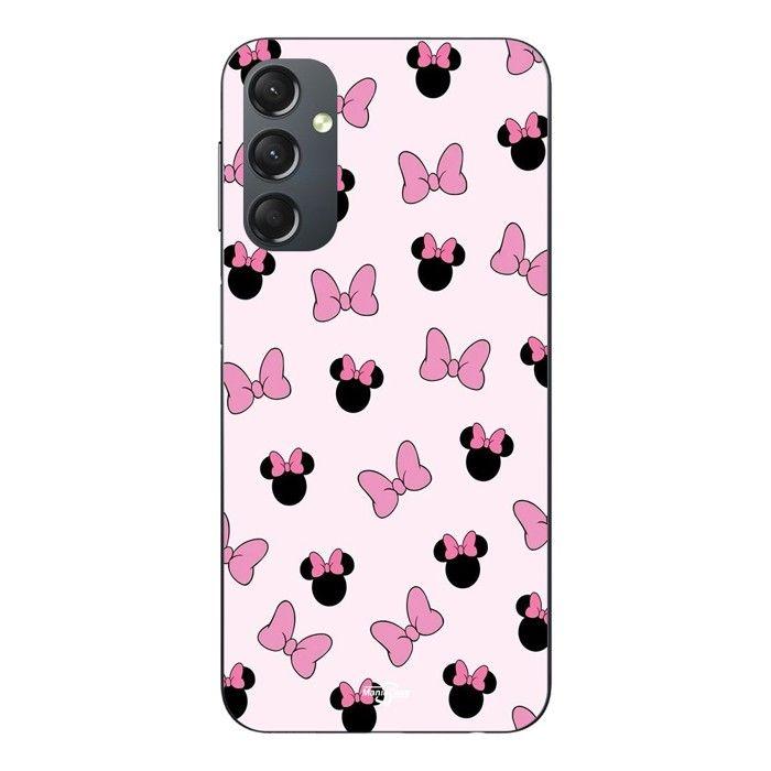 Coque Pour Samsung galaxy A24 Minnie, noeud fond rose Maniacase