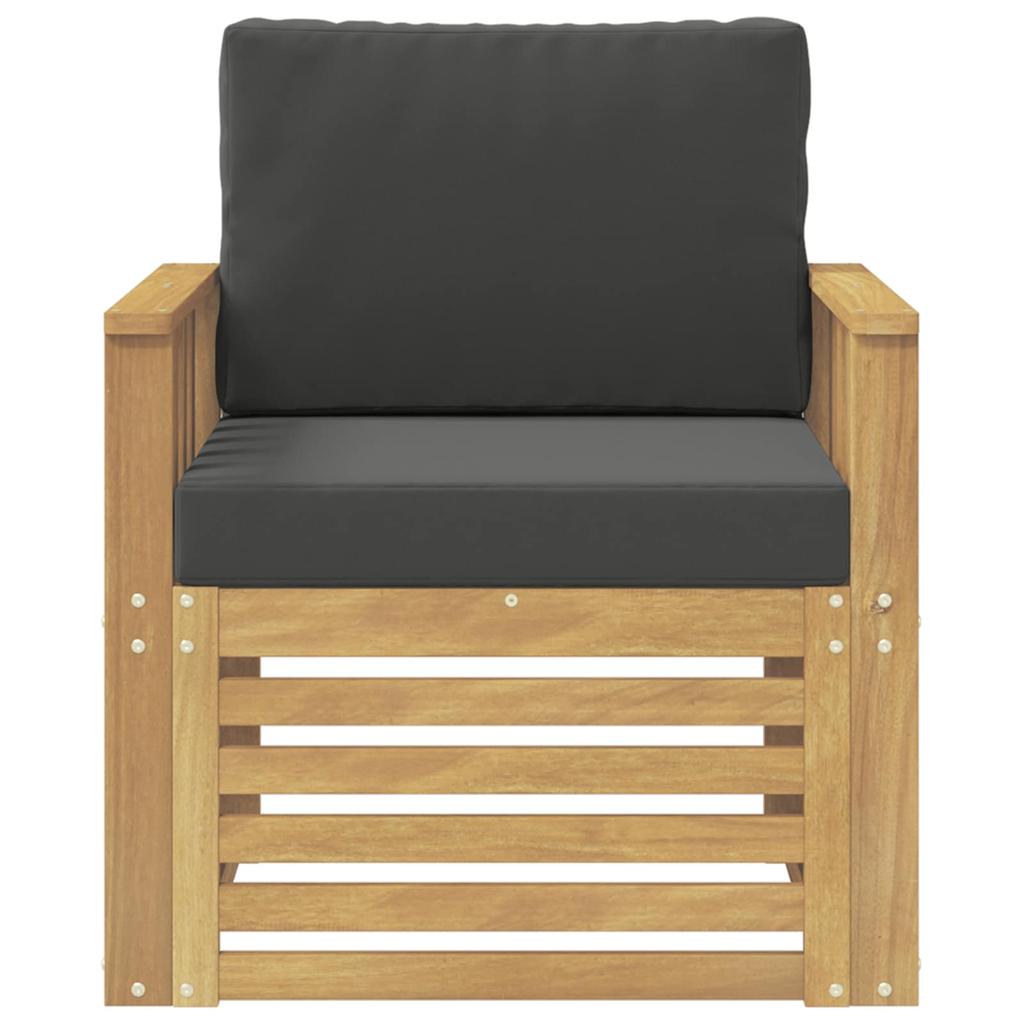 2 Piece Outdoor Sofa Set Polyester White and Anthracite