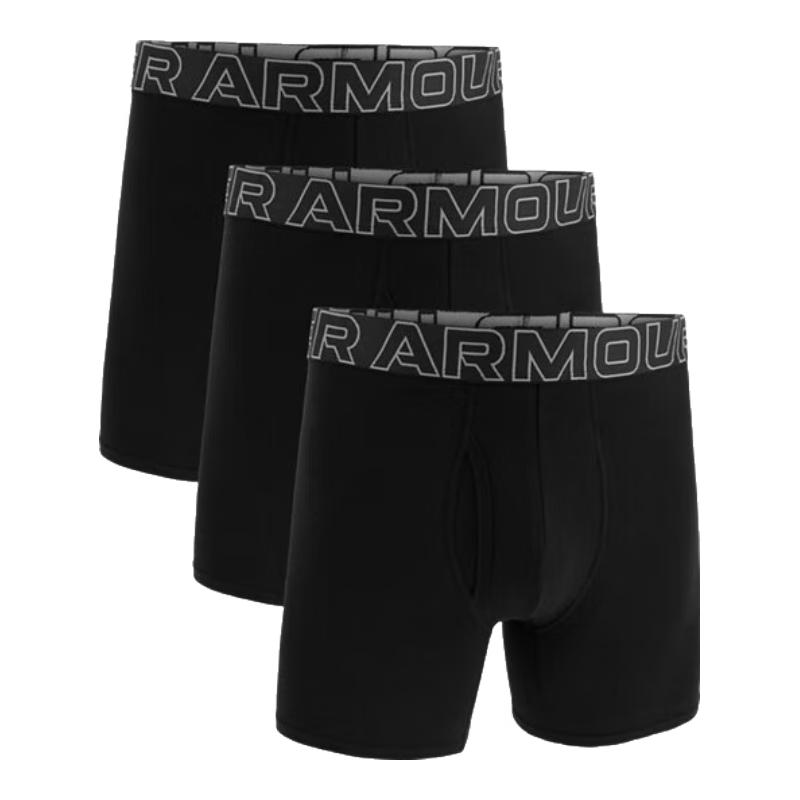 Under Armour Men's 6-inch Performance Cotton Blend Underwear 3-Pack