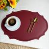 Retro European-Style Leather Placemat, Heat-Resistant, Waterproof & Oil-Proof Nordic Mat