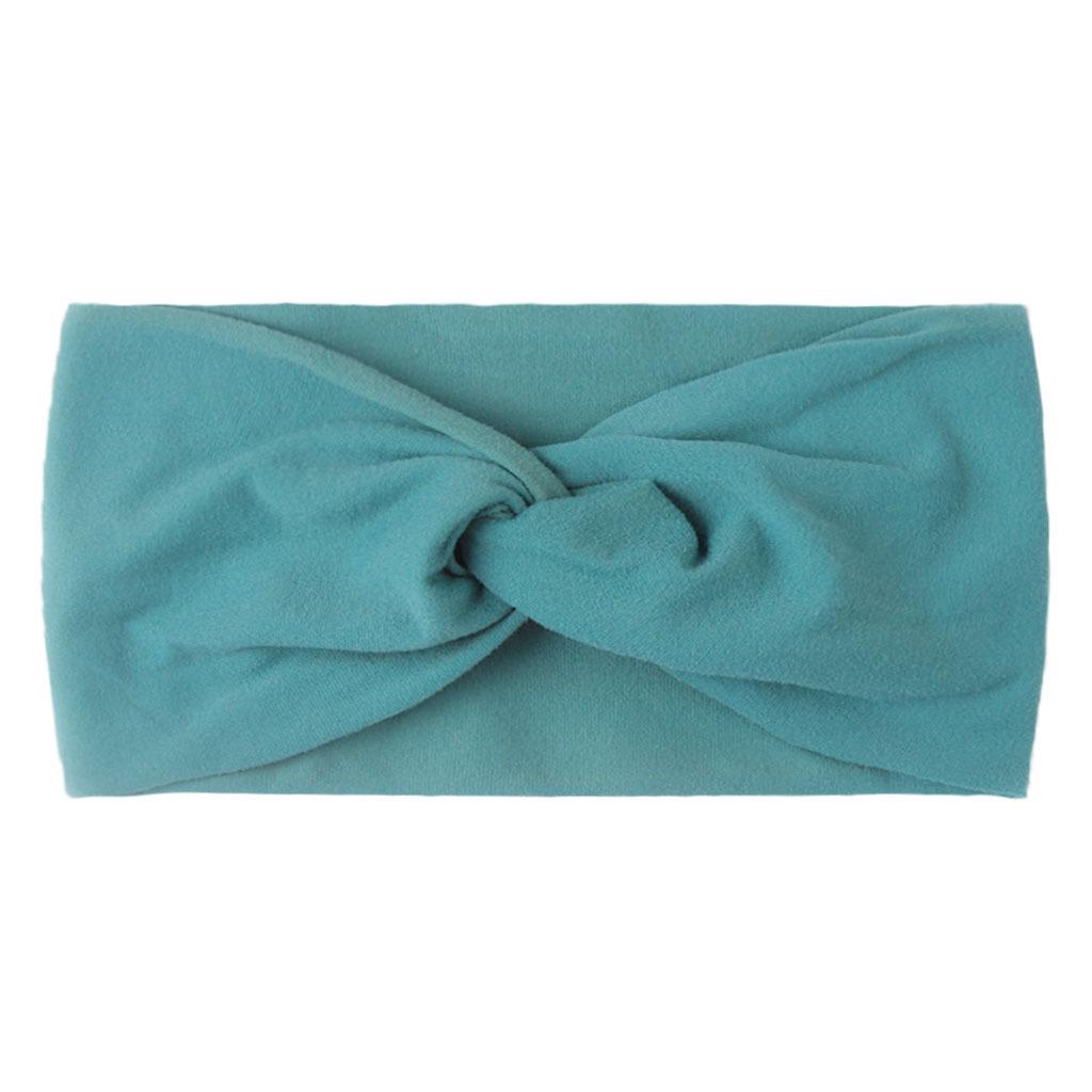 Children's Solid Color Knotted Nylon Headbands: 28 Colors Available