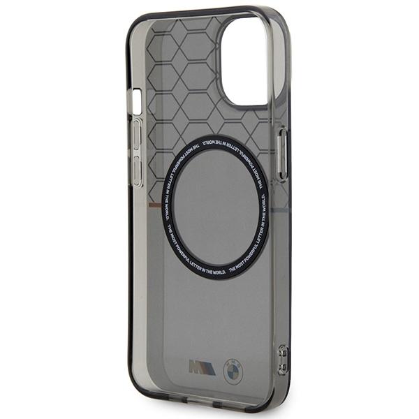 BMW BMHMP14MHGPK iPhone 14 Plus/15 Plus 6.7" Gray Pattern MagSafe Case