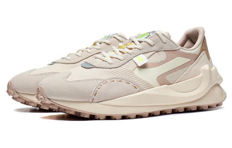 Li Ning Square And Round Textile, Synthetic Leather Slip Resistant Abrasion Resistant Low top Sports Casual Shoes Men's AGCT015-7