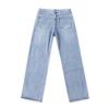 Straight Jeans Autumn New Foreign Trade Women clothes Natural Waist Zip-up Button Narrow Wide Leg Casual Pants 32508