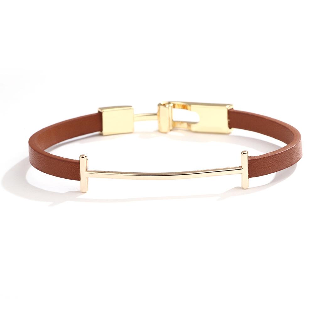 I-shaped Buckle Zinc Alloy Bracelet for Women, Fashionable Hot-selling Simple and Versatile Bracelet Accessories Gifts
