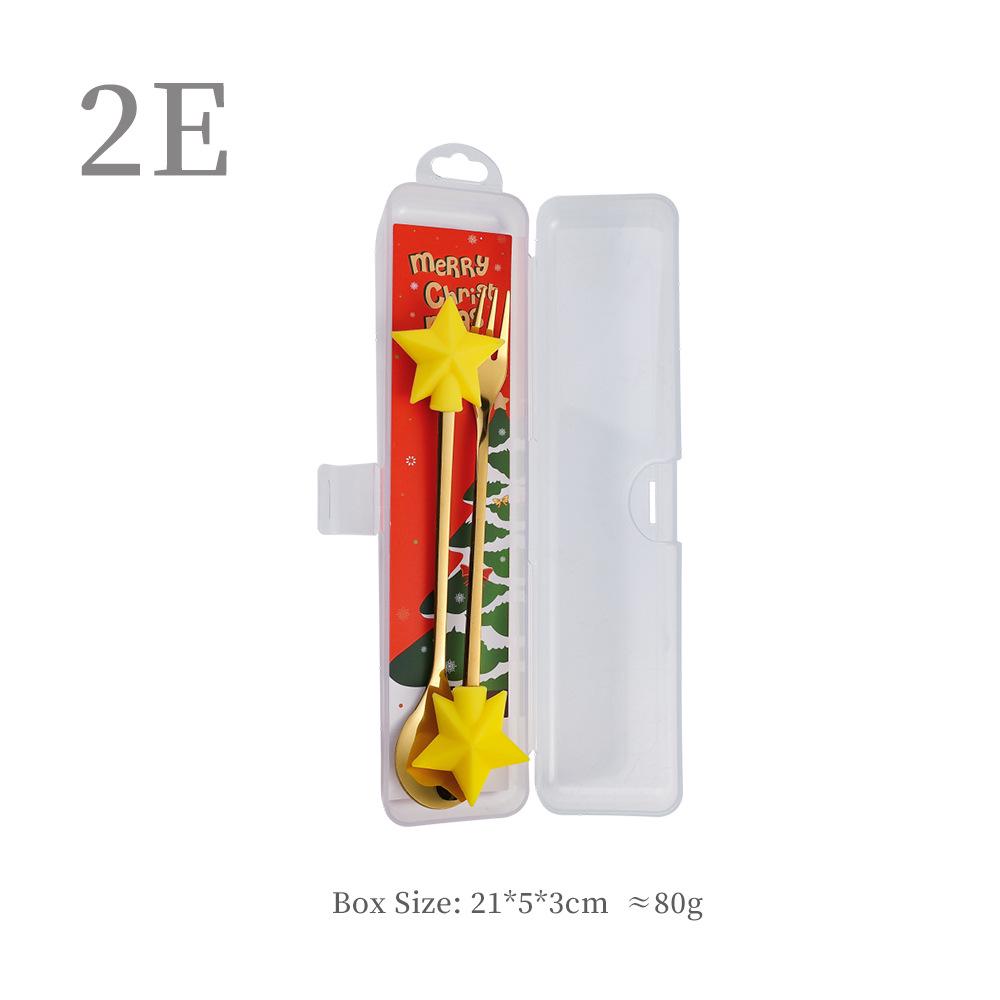 Cross-border Christmas Santa Claus Spoon Set – Cute Cartoon Coffee & Dessert Spoons, Perfect Christmas Gift.